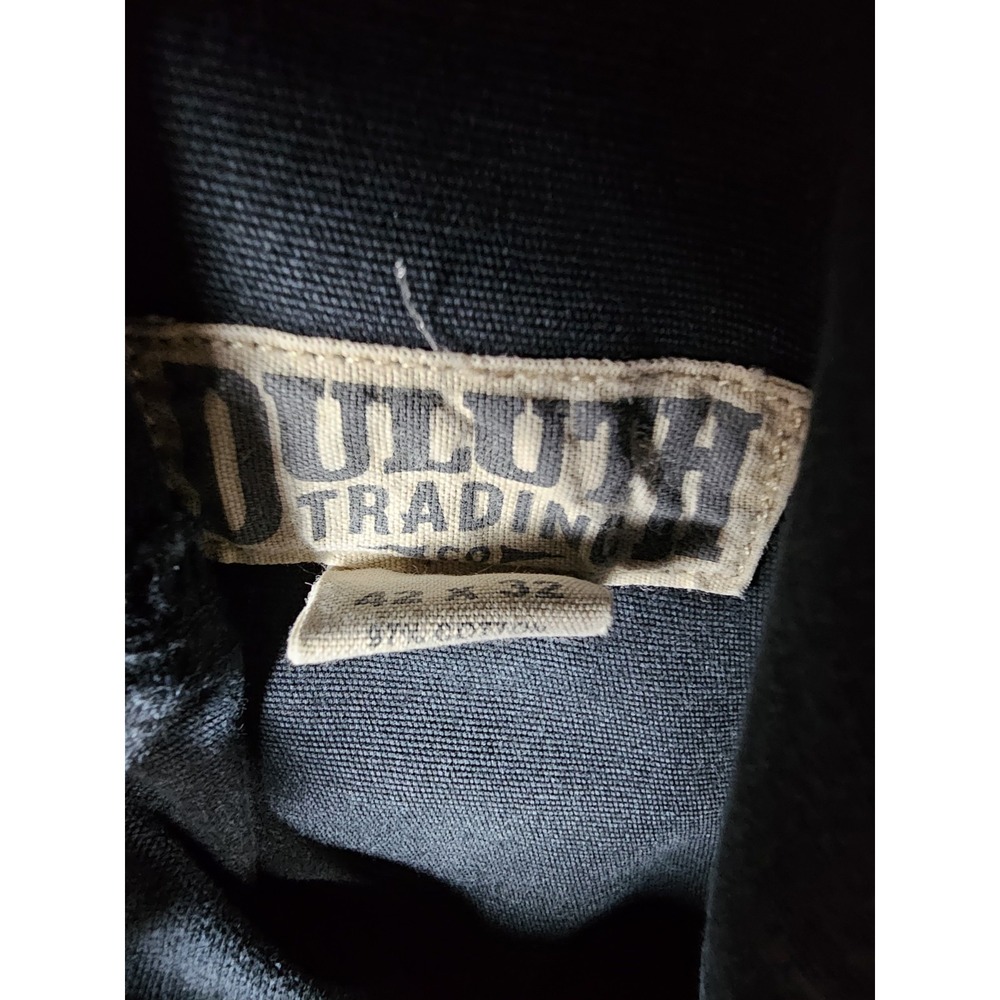 Duluth Trading Co Flex Fire Hose Black Cargo Canvas Pants Men's 42x32 (41x30) - Picture 16 of 16